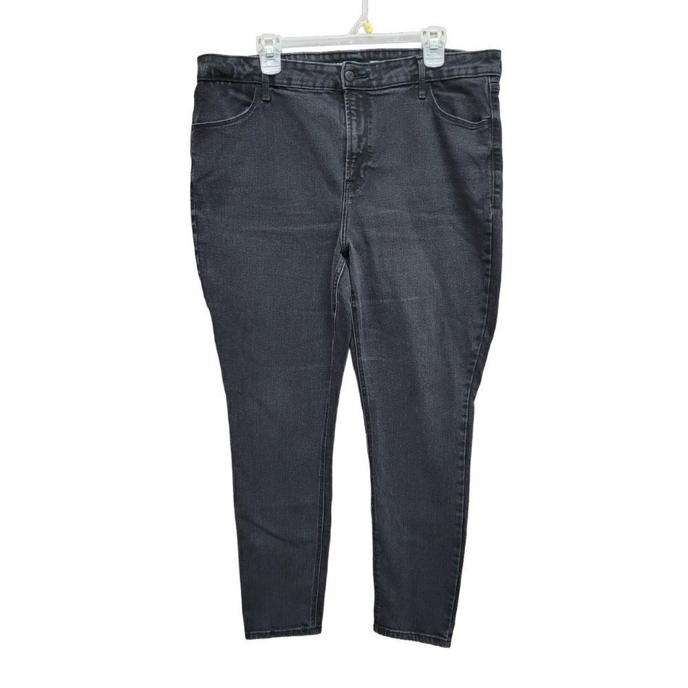 Old‎ Navy High-Rise Super Skinny Jeans PLUS Size 18 Womens Black Wash Denim